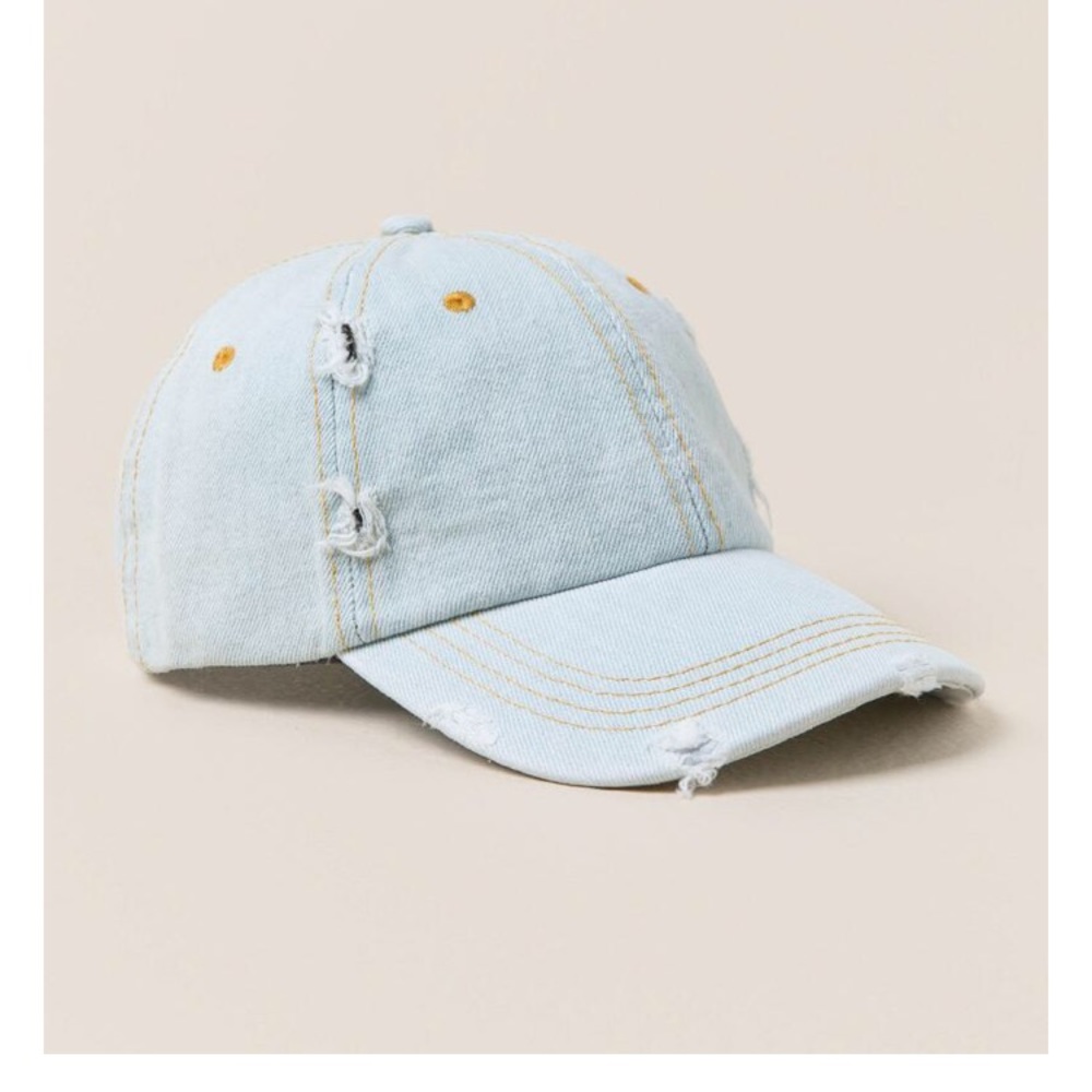 Distressed Denim Hat